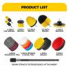 20 Pcs Cleaning Brush Attachments Set With Extend Long Attachment Car Polishing Pad Kit Cleaning Supplies Shower Scrub Scratch view 3