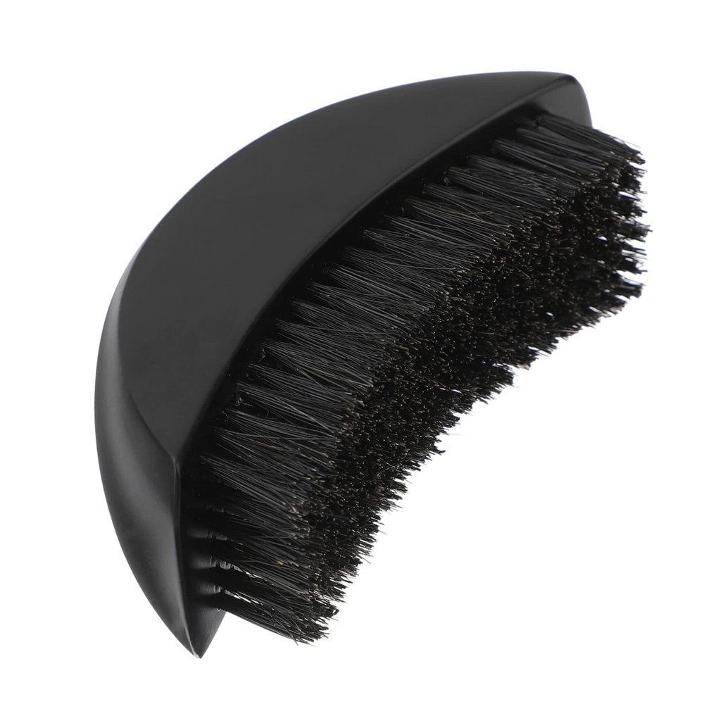 Beatifufu Comfortable Beard Brush for Men Curving Mustache Care Brush Bristle Beard Care Tool for Shaving Routine