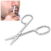 Eyebrow Scissors, Nose Hair Trimmer for Men Stainless Steel Rounded Tip Nose Hair Scissors Grooming Tool for Eyebrows, Nose, Moustache, Beard (MJ-WB094) view 3