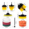 15 Pcs Drill Cleaning Brush Kit, With Scrub Pads & Sponge, Power Scrubber Brush, For Bathroom, Floor, Tub, Car, Grout, Tile view 3
