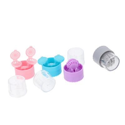 HAPINARY 4pcs Manual Lens Cleaning Case Portable Creative Box Cleaner Cleaning Holder for Glasses Cleaner and Contact Lense Case Use Random Color
