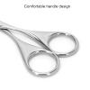 Eyebrow Scissors, Nose Hair Trimmer for Men Stainless Steel Rounded Tip Nose Hair Scissors Grooming Tool for Eyebrows, Nose, Moustache, Beard (MJ-WB010) view 2