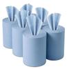 Efforias Centre Feed Blue Rolls | Blue Recycled Paper Hand Towels | Multi-Purpose Use | 6 Pack view 1