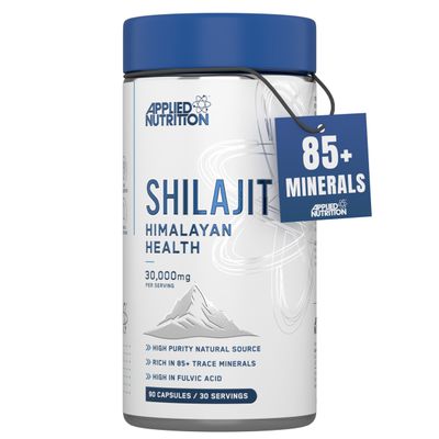 Applied Nutrition Shilajit Capsules 30,000mg 60% Fulvic Acid (750mg 20:1 Extract) Pure Himalayan Supplement 85+ Minerals for Energy + Immunity - High Strength Antioxidant - 90 Capsules (30 Servings)