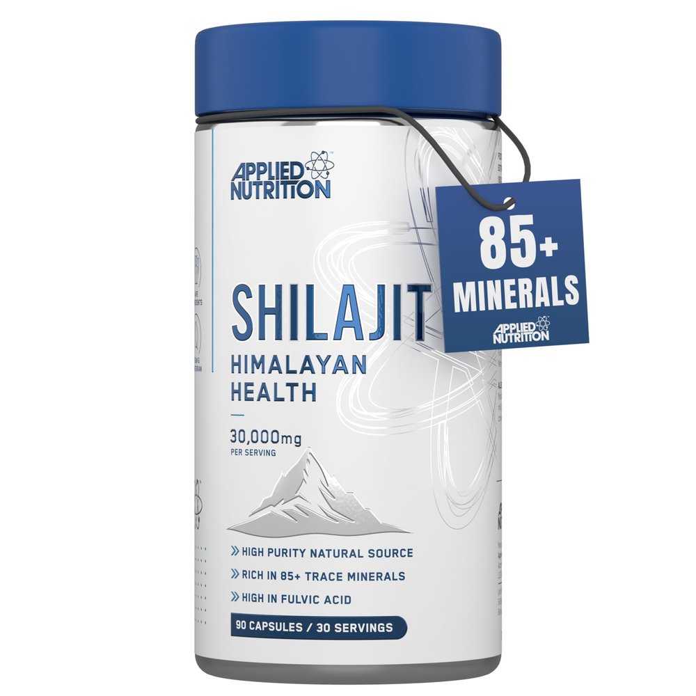 Applied Nutrition Shilajit Capsules 30,000mg  60% Fulvic Acid (750mg 20:1 Extract) Pure Himalayan Supplement 85+ Minerals for Energy + Immunity - High Strength Antioxidant - 90 Capsules (30 Servings)