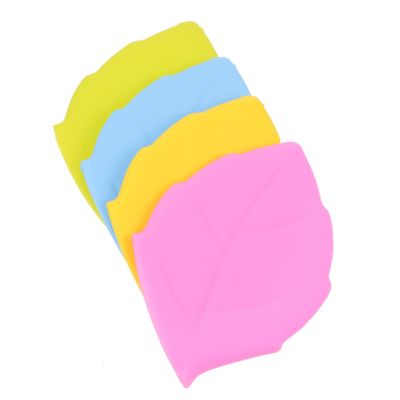 Anneome 4pcs Silicone Toothbrush Holder Leaf Shape Design Travel-Friendly Convenient for Boys and Girls and Adults for Sharing and Easy Storage