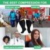 3 Pairs Plus Size Compression Socks for Women and Men Wide Calf 20-30mmhg Extra Large Knee High Support for Circulation, 04-black/Gray/Nude, 4XL view 3