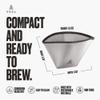 VSSL Nest #1 Reusable Coffee Filter | Stainless Steel Mesh Filter | Pour over Filters for Camping | Sustainable & Eco-Friendly Coffee Gear | Compact, Durable & Adventure Ready | Pack of 1 view 3