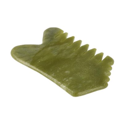 COLLBATH Jade Massage Comb for Head Massage and Body Scraping Natural Jade Comb Scalp Care and Skin Relaxation for Home Spa and Gua Sha Therapy