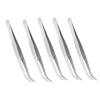 Akozon 5pcs Curved Stainless Steel Tweezer Set - Hand Repair Tools for Sewing Machine view 2