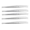 Akozon 5pcs Curved Stainless Steel Tweezer Set - Hand Repair Tools for Sewing Machine view 3