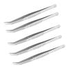 Akozon 5pcs Curved Stainless Steel Tweezer Set - Hand Repair Tools for Sewing Machine view 4