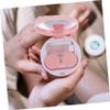 Hoement 2sets Portable Cases Leak Household Organizer Stylish Transparent Contacts Holder Green and Pink for Travel and Daily Use view 3