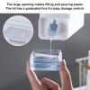 Large Capacity Laundry Detergent Bottles, Reusable Dispenser Container for Laundry Detergent, Softener, with Graduated Line, Groove Design, for Bathroom, Washroom view 3