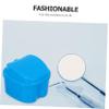 Gogogmee Denture Storage Box 2Pcs Denture Box Holder Portable with Filter Soaking and Cleaning Travel Use view 2