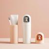 Travel Toothpaste Case, Travel Toothbrush Holder and Cute Plastic Widely Used Portable Size Nice Holding Large Capacity for Camping (Gray and White) view 4