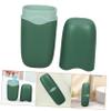 WOONEKY Portable Travel Toothbrush Case and Mouthwash Cup Set, Matcha Green Detachable Toothpaste Holder, Compact Hotel Travel Supply for Oral Care and Daily Hygiene view 3