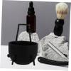 FRCOLOR 4 Sets Stainless Steel Shaving Brush Stand for Shaving Soap Bowl Holder Beard Cup and Tool Stand for Bathroom Shelf view 3