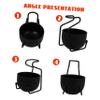 FRCOLOR 4 Sets Stainless Steel Shaving Brush Stand for Shaving Soap Bowl Holder Beard Cup and Tool Stand for Bathroom Shelf view 4