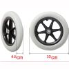12 inch Manual Wheelchair Wheel Accessories Polyurethane Solid tire Black Gray Safe and Durable(Black) view 2