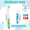 12Pcs Travel Toothbrush Set, Folding Toothbrush Portable Soft Toothbrush Small Foldable Toothbrushes for Travel Camping Hiking view 2