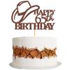 Ercadio 3 PCS Happy 65st Birthday Cake Topper Coffee Glitter Cheers to 65 Years Birthday Cake Pick 65 Fabulous Cake Decoration for Happy 65st Birthday Anniversary Party Cake Decorations Supplies view 1