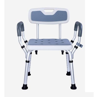 180Kg Load Weight Shower Chairs for Elderly with Arms and Back - Height Adjustable Shower Stool for Disabled and Adults - Non-Slip, Extra-Wide Shower Seat Aids