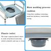 Commode Chair Medical Foldable Bedside Commode with Removable Bucket Portable Camping Toilet Chair with Arm and Back for Seniors Home Medical Toilet Frame with Seat view 4