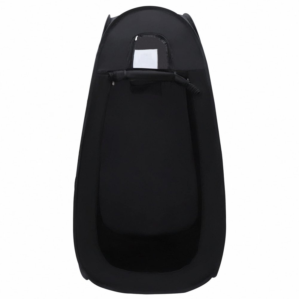 PUDLOR Portable Steam Sauna, 2L 1000W Steam Sauna Adjustable Temperature Steam Room, with Remote Control 90x90x180cm (Black)