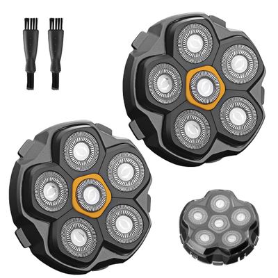 2 pcs 6 Blades head shaver Magnetic Replacement heads for DOAO JoyKoi Solimpia Singphere AEXIRI Head Shaver