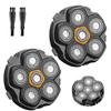 2 pcs 6 Blades head shaver Magnetic Replacement heads for DOAO JoyKoi Solimpia Singphere AEXIRI Head Shaver view 1