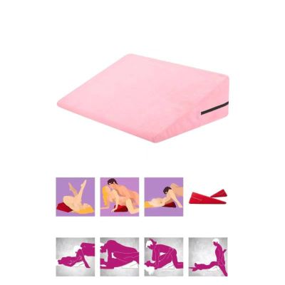 Adult Couple Flirting Aid Pillow Cushion Triangle Backrest Pad for Intimacy and Pregnancy Preparation Sex Pillow Wedge Position Pillow Sex Furniture Foam Sex Cushion for Adult Couples (Pink)