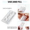 WLLHYF Portable Dental Floss Case Automatic Dental Floss Pick Organizer Case Travel Flosser Dispenser Storage Case Refillable Holder Boxes with 10 Floss Picks for Teeth Clean (White+Blue+Green+Pink) view 3