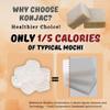Mochikon - Chewy Konjac Dessert, Mochi-Like Texture, Gluten-Free, Plant-Based, Made in Japan, 100g, Pack of 3 (Kuromitsu Kinako) by B-GENKi view 3