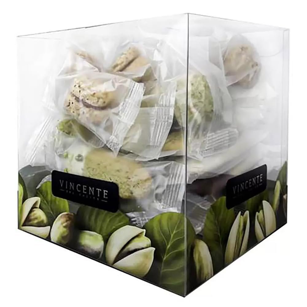 Vincente Delicacies Sicilian Pistachio Cookies Assortment, 500g | Premium Italian Shortbreads with Chocolate & Nuts