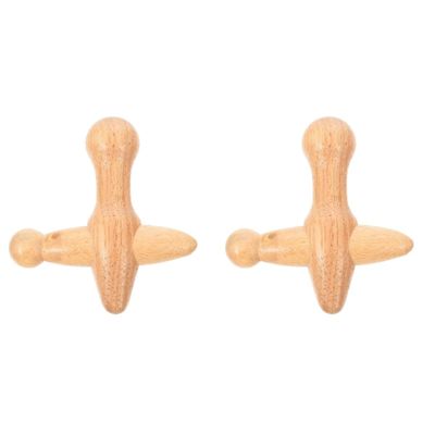Healeved 2pcs Household Acupoint Massager for Women Professional Massage Stick Wooden Pelma Massager Massage Accessory for Foot Relaxation