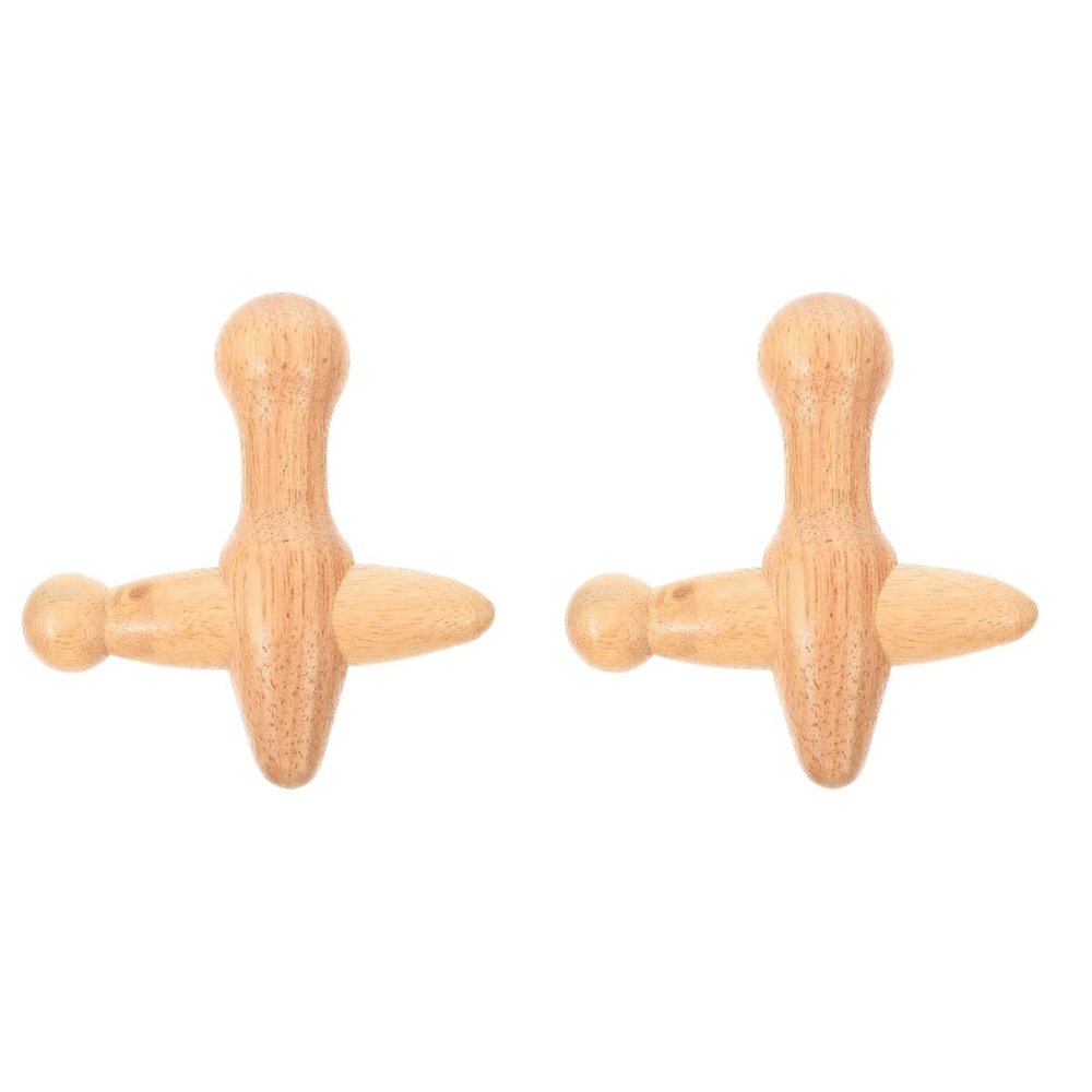 Healeved 2pcs Household Acupoint Massager for Women Professional Massage Stick Wooden Pelma Massager Massage Accessory for Foot Relaxation