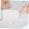 Healvian 4pcs Small Cosmetic Lens Box Contacts Lens Organizer Pad Ring for Travel Random Style view 3