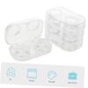 Healvian 4pcs Small Cosmetic Lens Box Contacts Lens Organizer Pad Ring for Travel Random Style view 4