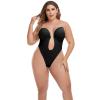 WILLBEST Body Suits Women Shapewear Shapewear top White lace Bralette Pull on Bras Seamless See Through mesh Ribbed Knit Women Underwear Bodysuit Body Shaper for Womens g String view 1