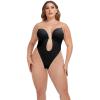 WILLBEST Body Suits Women Shapewear Shapewear top White lace Bralette Pull on Bras Seamless See Through mesh Ribbed Knit Women Underwear Bodysuit Body Shaper for Womens g String view 3