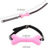 Mouth Gag Ball Silicone Leather Dog Bones Gag Mouth Adjustable Strap Toys Mouth Ball Gagger for Mouth Portable for Women (Pink) view 2