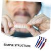 Healvian 4pcs Cleaning Brush Double-Sided Toothbrush Brush Toothbrush Blue Portable view 2