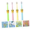 HAPINARY Cartoon Kids Toothbrush 4pcs Soft Bristle Childrens Toothbrush Set Age 2-10, Baby-Friendly Teeth Cleaning Brush with Colorful Animal Design for Boys and Girls view 2