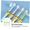 HAPINARY Cartoon Kids Toothbrush 4pcs Soft Bristle Childrens Toothbrush Set Age 2-10, Baby-Friendly Teeth Cleaning Brush with Colorful Animal Design for Boys and Girls view 3