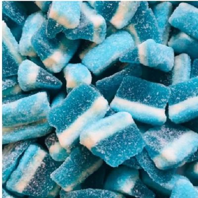 Blue Raspberry Slices Bag - Blue raspberry flavoured jelly sweets (3kg)