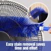 2Pcs Flexible Fan Dusting Brush(Non-Disassembly Cleaning),Bendable Multi Purpose Crevice Brush,Microfiber Dust Collector,Reusable Dust Remover for Fan Blind (Blue+Grey) view 2