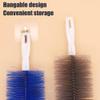 2Pcs Flexible Fan Dusting Brush(Non-Disassembly Cleaning),Bendable Multi Purpose Crevice Brush,Microfiber Dust Collector,Reusable Dust Remover for Fan Blind (Blue+Grey) view 4