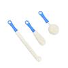 HAPINARY Multipurpose Cleaning Brush Set 3pcs with Bendable Blue Handles for Wine Glasses, Bottles, Decanters Household Cup and Jar Cleaning Tools, Stemware and Coffee Maker Scrubbers view 1