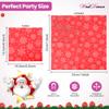 WedDecor 13-Inch White Snowflake Design Red Paper Napkins  2-Ply Disposable Christmas Serviettes, Seasonal Tableware & Party Supplies for Banquets, Buffets & Festive Events  Pack of 100 view 2